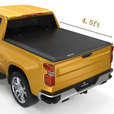 4.6FT Tonneau Cover Soft Tri-Fold For 2022-2025 Ford Maverick Truck Bed w/ Lamp