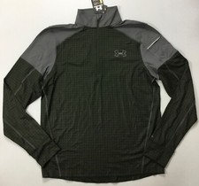 Under Armour Men Water Resistant Running 1/4 Zip Shirt 1232659 Green Size M