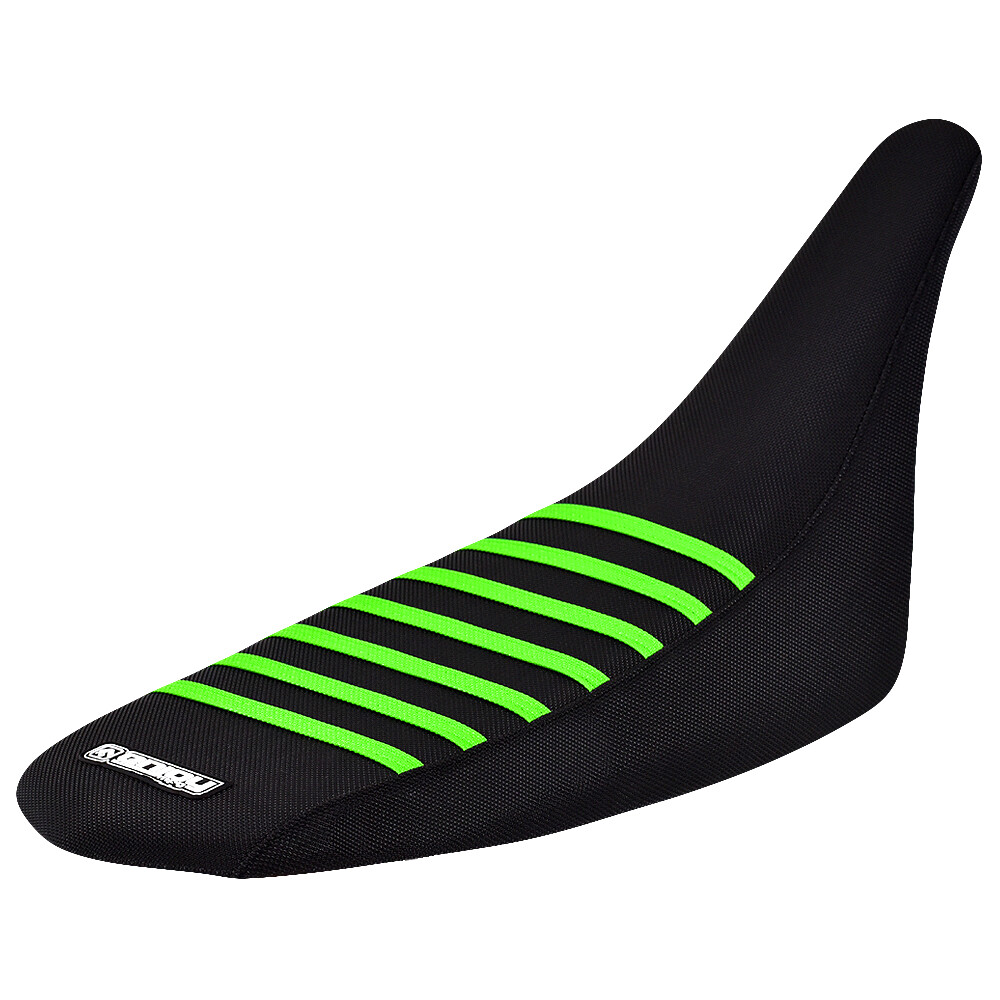 Kawasaki KFX 450 R Seat cover 2008-2014 Black Green Ribs Gripper
