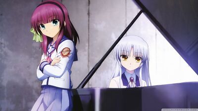 Anime angel beats tachibana kanade nakamura yuri girls Playmat Game Mat Desk