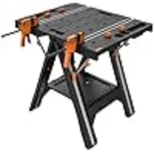 Worx Pegasus 2-in-1 Folding Work Table & Sawhorse, Easy Setup Portable Workbench