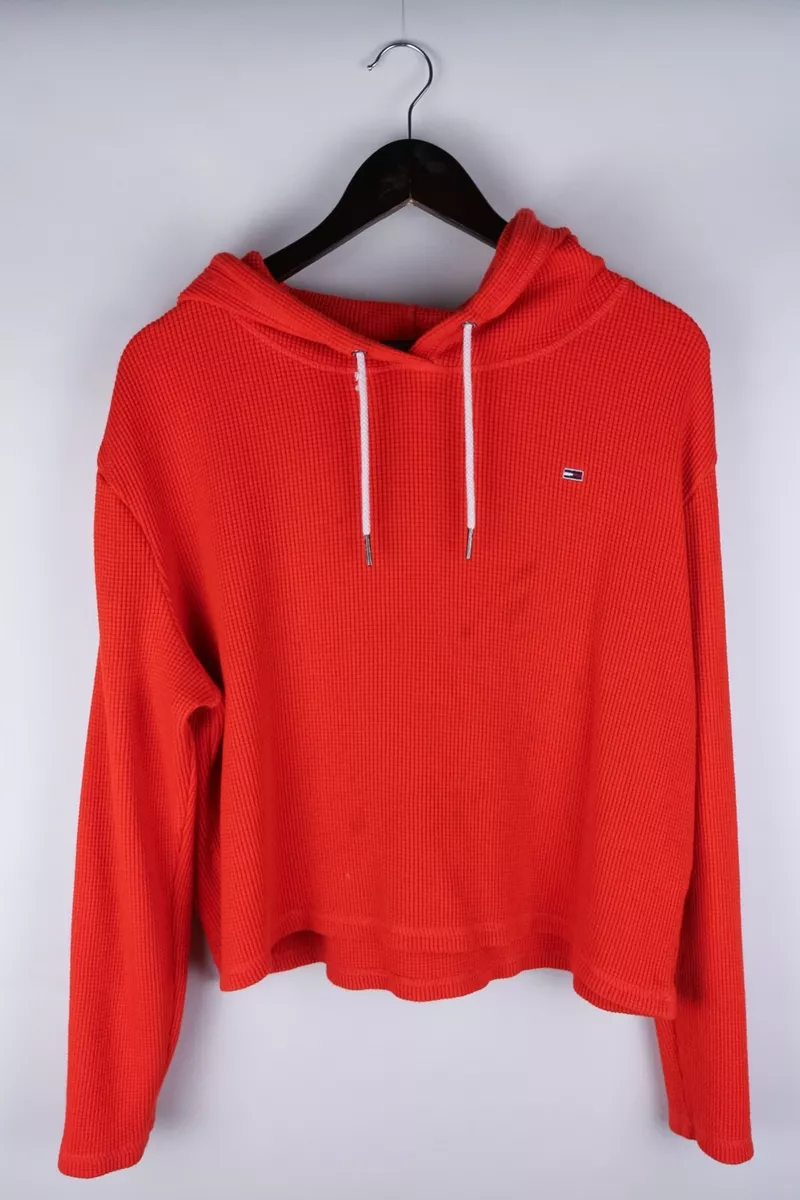Orange tommy store hilfiger hoodie
