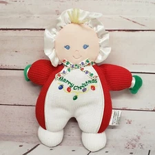 Soft Dreams 8" Merry Christmas Holiday Baby Rattle Doll Thermal Stuffed Plush