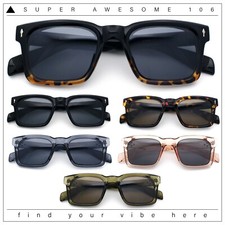 Mens Classy Gentlemanly Retro Thick Horn Rim Plastic Sunglasses