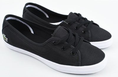 lacoste womens trainers black