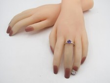 7mm PURPLE AMETHYST SOLITAIRE RING Sterling Silver 925 Size 9 NWOT RG16