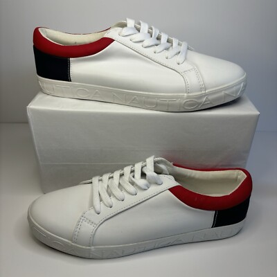 Nautica Yocona Women's Sneakers Lace Up Size 10 Red White Blue New 