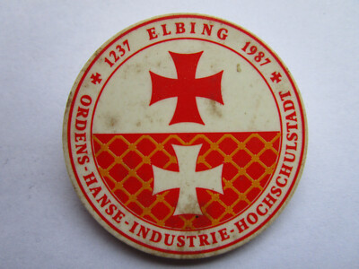 Andenken Abzeichen Ordens-Hanse-Industrie-Hochschulstadt 1237-1987 Elbing