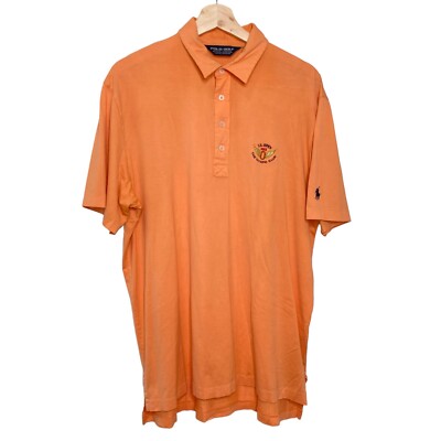 Polo Golf Ralph Lauren 2012 Olympics Club Polo Shirt Orange Logo Adult Size L