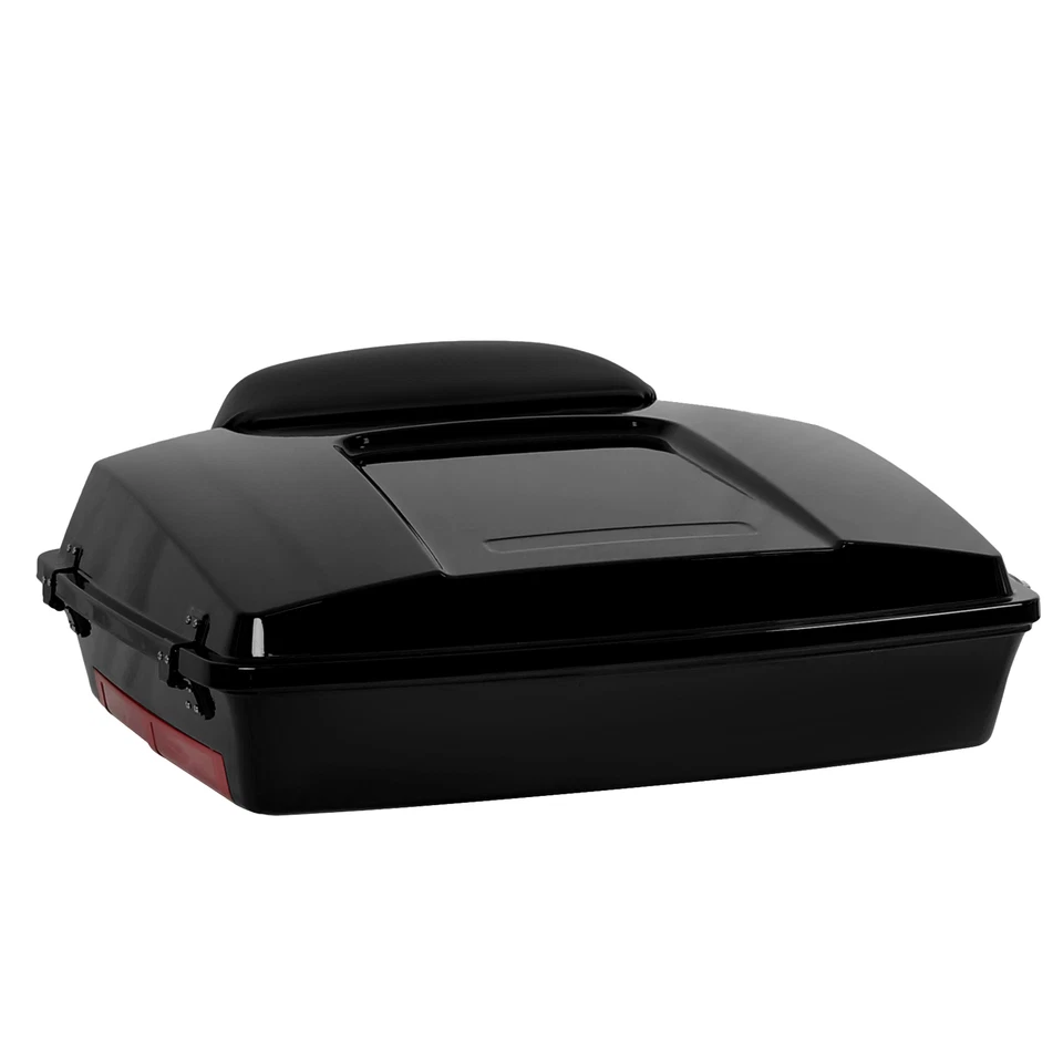 Respaldo de maletero de equipaje negro de 5,5" para Harley Street Glide FLHX 97-13 Foto 3 de 4