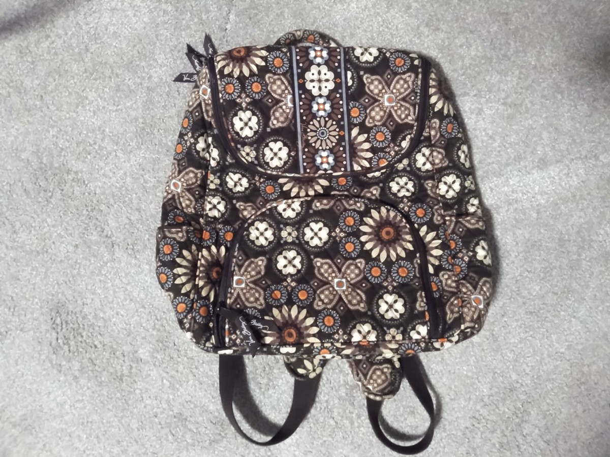 Vera Bradley Floral Mini Backpack - Brown Multi Small Banbury Backpack - Cotton | Vera Bradley main image 3