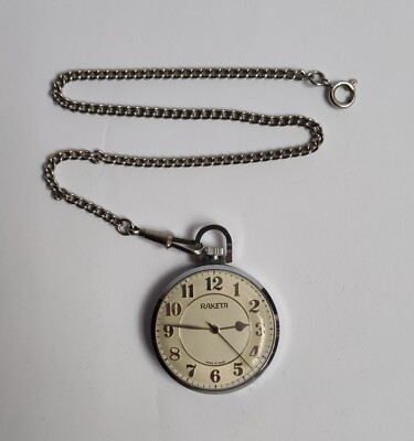 RAKETA VINTAGE RUSSIAN SOVIET POCKET WATCH SHIP