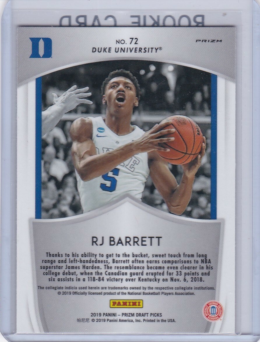 NBA rj barrett prizm rookie card☆