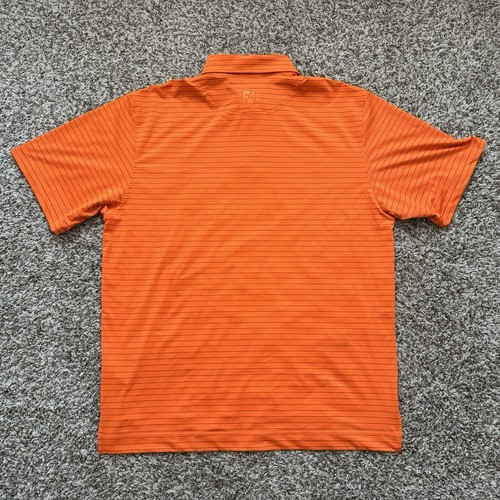FootJoy FJ Athletic Fit Performance Golf Polo Shirt Sleeve Shirt Orange Size M - Picture 6 of 8