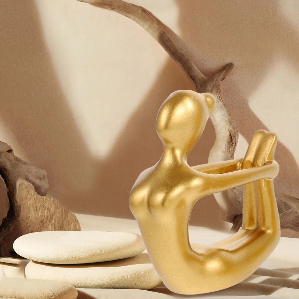 Thick Yoga Mat Meditation Figurine Accessories for Unique Home Decor