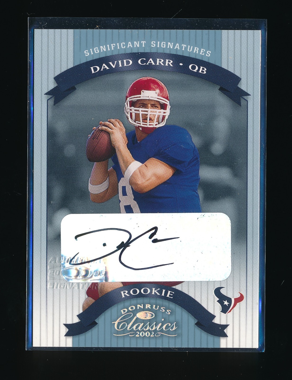 David Carr Donruss Classics #151 Significant Signatures