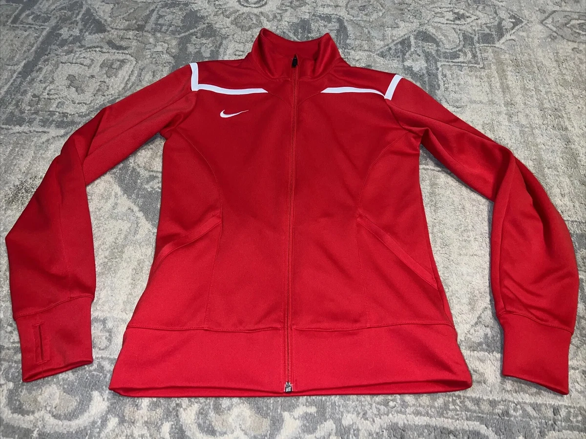 Red nike dri fit jacket cheap
