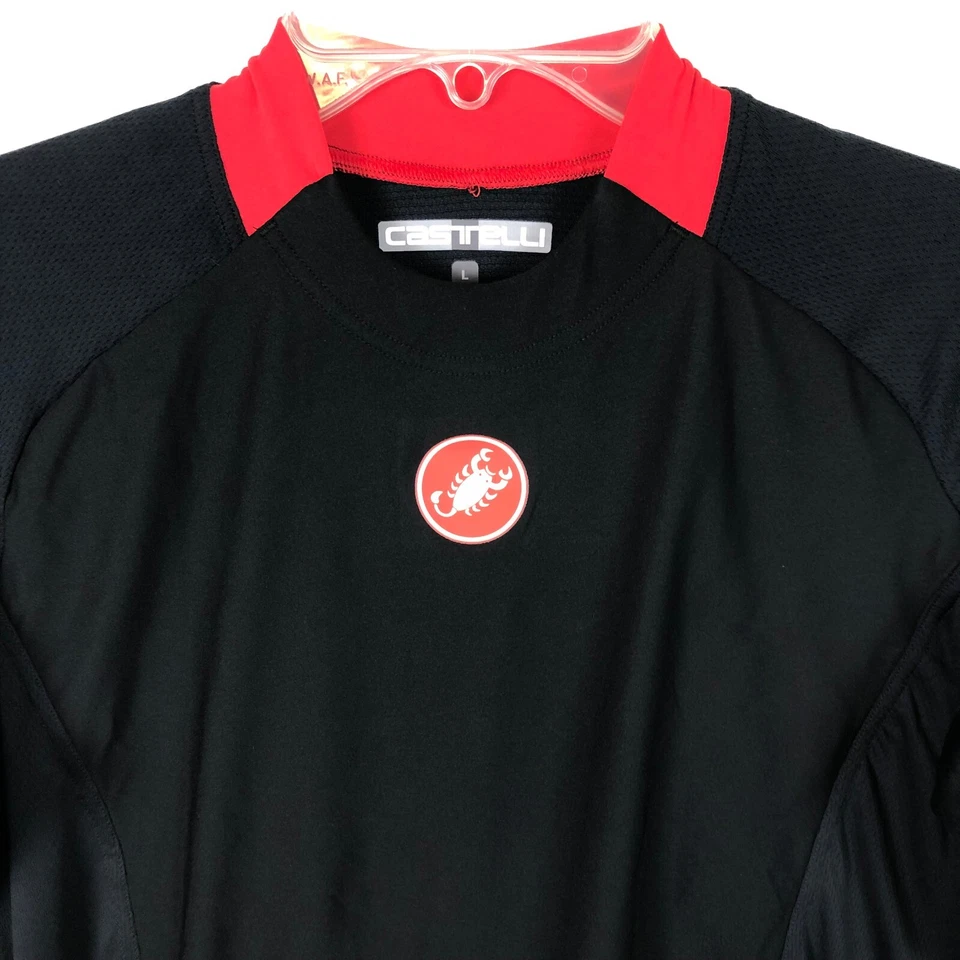 Castelli Prosecco Goretex Jersey Womens L Black Base Layer Shirt Rosso Corsa - Image 2 of 4