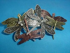 Beautiful Retro Colorful Dragonfly Metal Hair Barrette