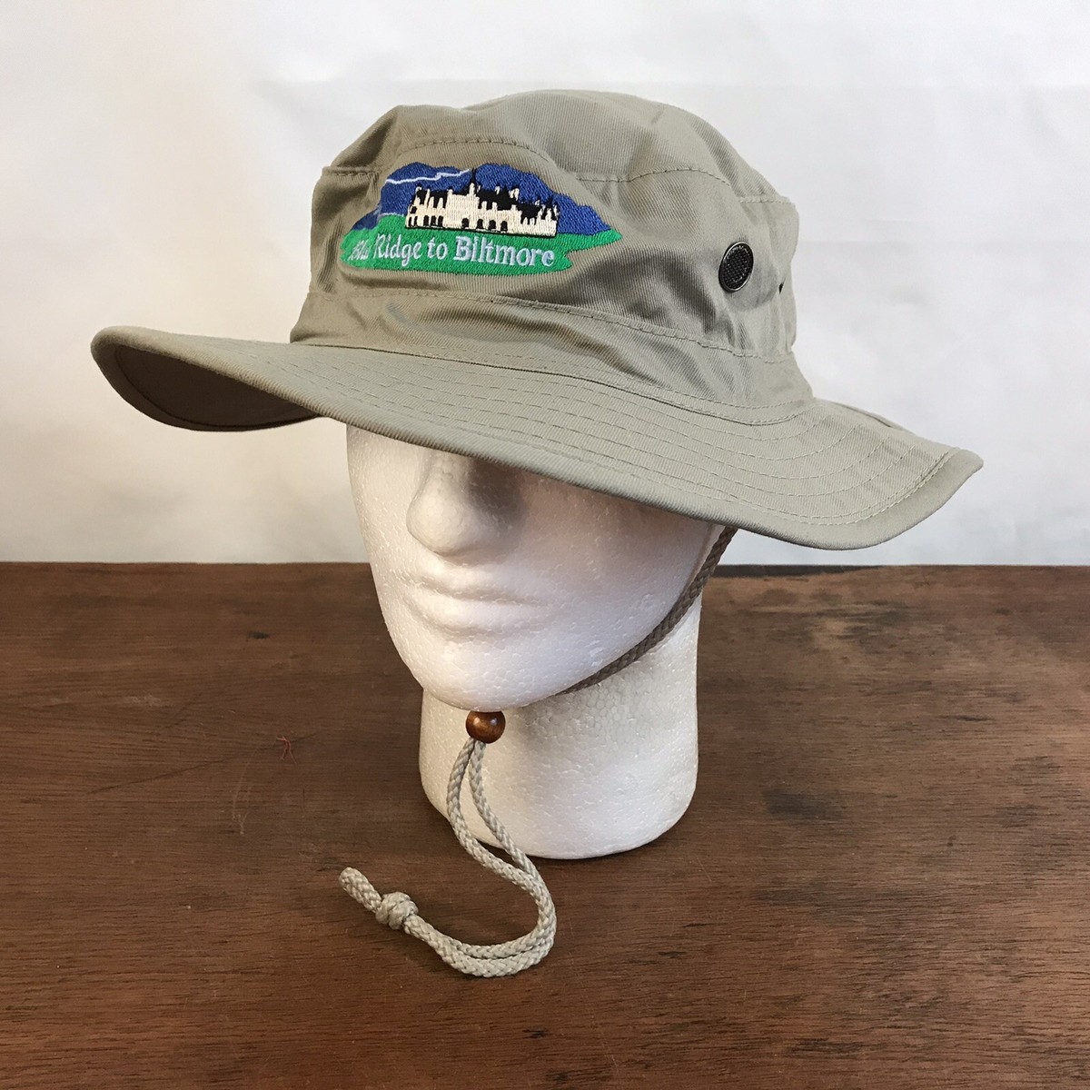 Blue Ridge to Biltmore Tan Cotton Hiking Safari Boonie Bush Hat