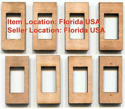 Plywood Servo Mounting Plate Tray for Single 9 gram Micro Servo, Lot of 8 pcs