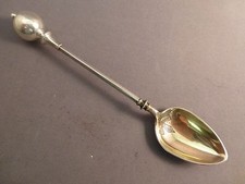 COIN SILVER GEORGE SHARP BALL PATTERN COFFEE SPOON