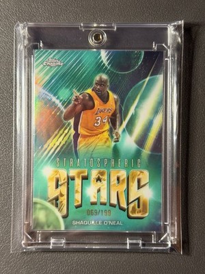 2025-26 Topps Chrome Update Shaquille O'Neal 69/99  Strato Stars ST-21 Green