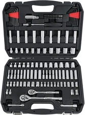 Amazon Basics 123-Piece Mechanic’s Socket Tool Set with Case