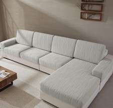 Couch Cushion Covers, Super Stretch Washable Sofa Slipcovers for L Shaped M...