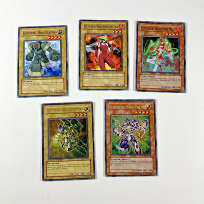 Elemental Hero Voltic Sparkman Lady Heat Clayman Card Holo Rares