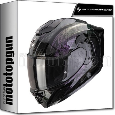 SCORPION INTEGRALHELM FÜR MOTORRAD EXO-1500 AIR FANTASY CHAMÄLEON-SCHWARZ S
