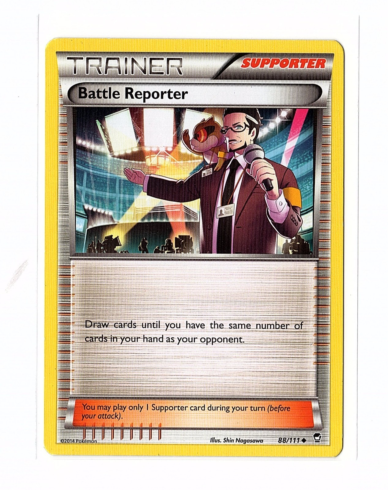 Battle Reporter 88/111 XY - Furious Fists Regular Pokemon Card LP