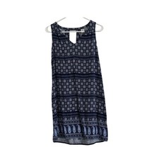 Old Navy Blue Floral Mini Dress Classic Sleeveless Sundress Shift Women's Size S