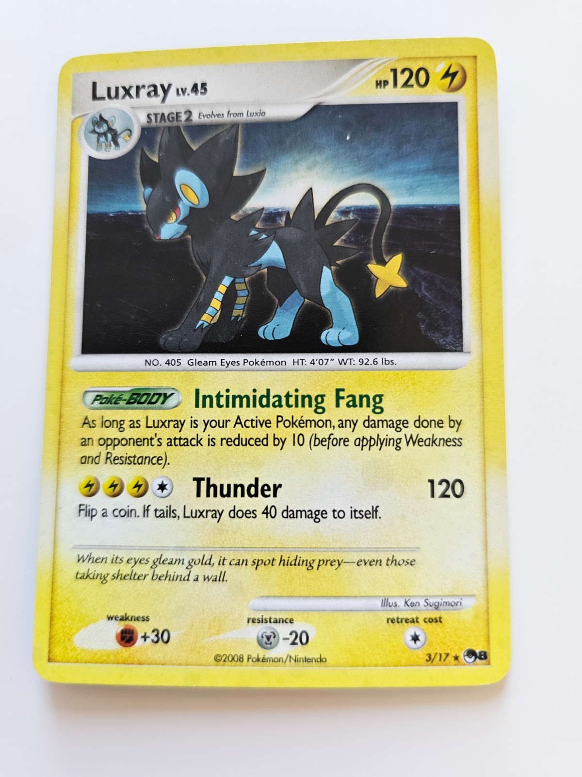 Pokemon Luxray Holo Pop Series 8 3/17 LP