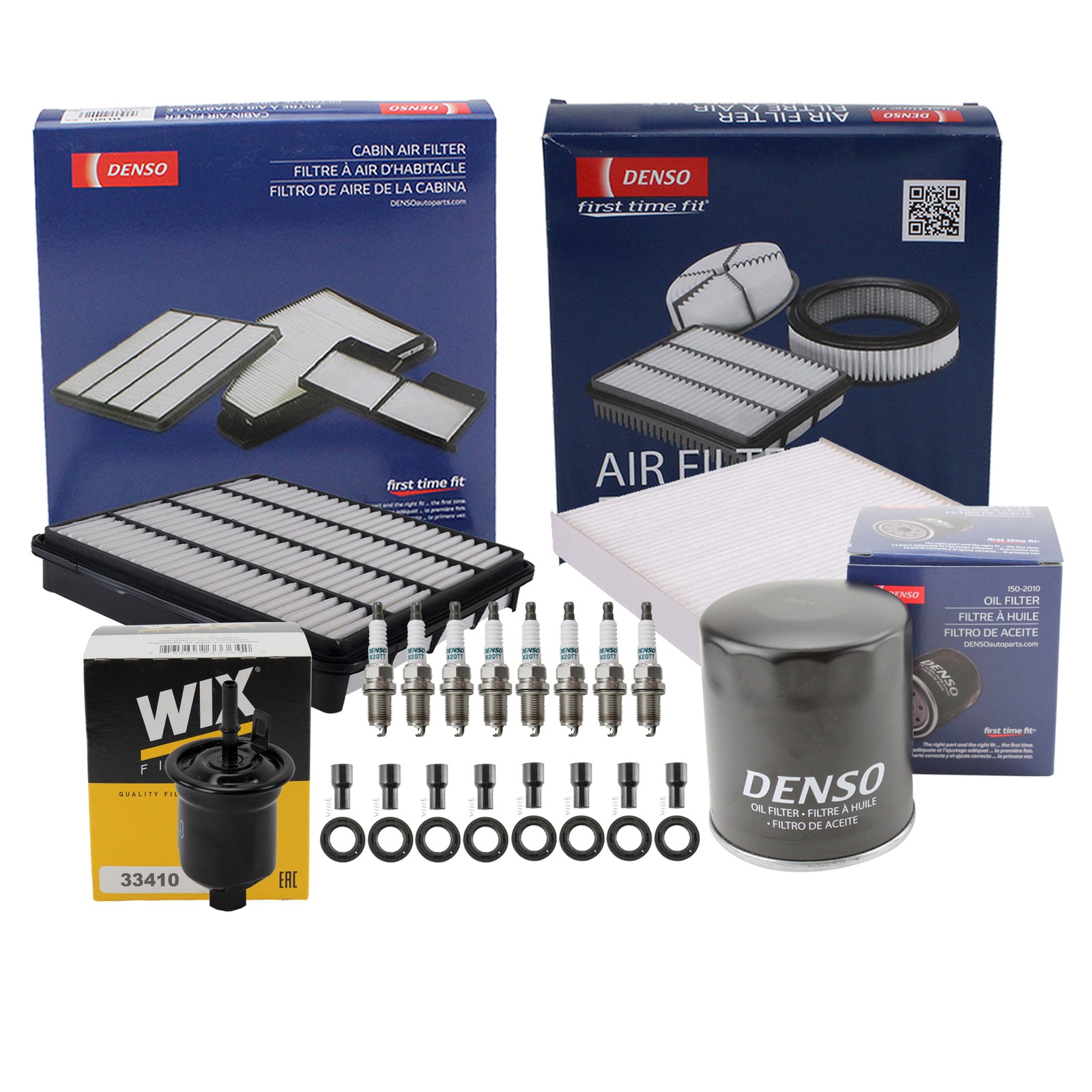 Denso Tune Up Kit 8 Spark Plug  Boots Kit for Toyota Sequoia 4.7 V8 2UZ-FE Auto