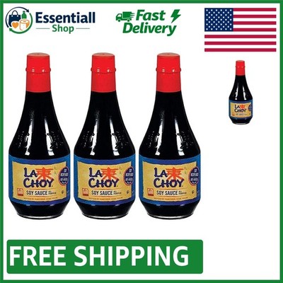 Soy Sauce Pack of 3 - 10 Oz Bottles for Authentic Asian Cuisine