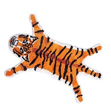 Tiger Shaped Rug Animals Bath Mat Area Rug Non-Slip Bathroom Door Mat Orange