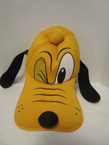 Walt Disney World Pluto Hat w/ Floppy Ears Adult Long Brimmed Foam Stretch Fit