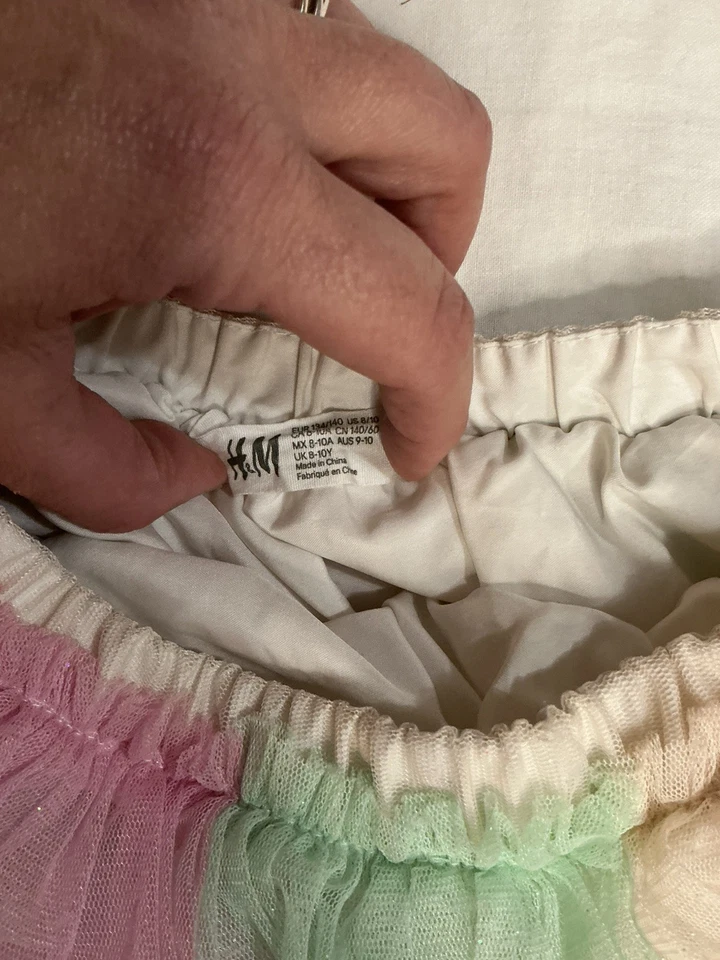 Falda H&M Niñas Arco Iris Brillante Tul Talla 10 Excelente Estado Foto 3 de 3