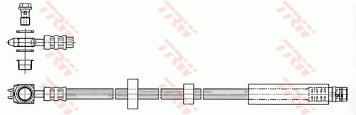 BRAKE HOSE PHD532 FOR AUDI A2 ATL/AMF/BHC 1.4L ANY 1.2L 3cyl A2 BAD 1.6L 4cyl - Picture 3 of 9