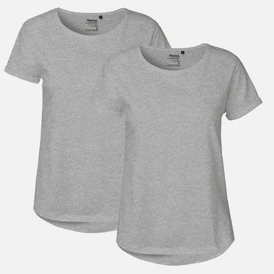 Doppelpack Ladies Roll Up Sleeve T-Shirt - Bio-Baumwolle Sports Grey Gr. M