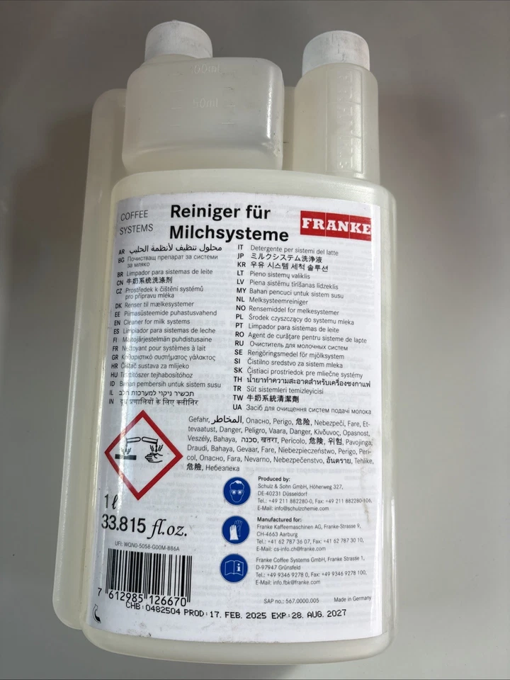 Franke Coffee Machine Milk Cleaning Solution 1L