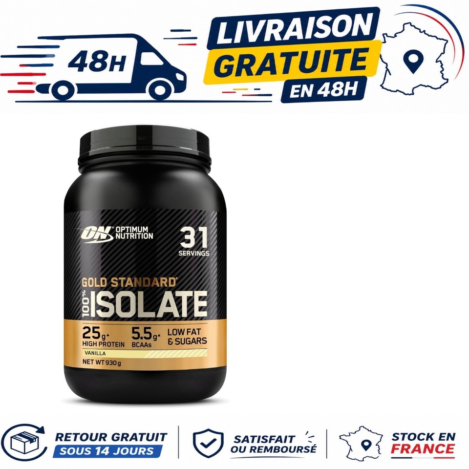 Optimum Nutrition Gold Standard 100% Isolate Whey Protéine 930g