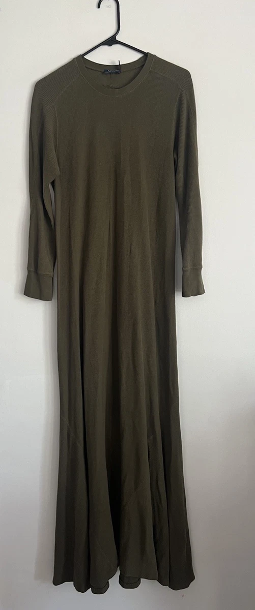 ralph lauren olive green dress RALPH LAUREN COLLECTION Size 8 Olive Green Suede Safari Dress main image 1