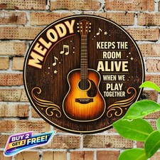 Durable Mural Aluminum Round Sign Easy Hang Metal Wall Decor 8x8