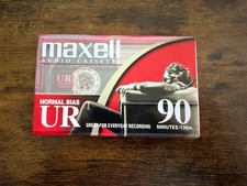 Maxell UR 90 Normal Bias Blank Audio Cassette Tape 90 Min Type I NEW Sealed