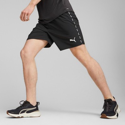 Puma Mens Taped 7'' Woven Shorts Casual Sports Football Gym Running Short Black