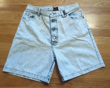 Women s Vintage SASSON High Waist Acid Wash Denim Jean Shorts 13/14 1980's
