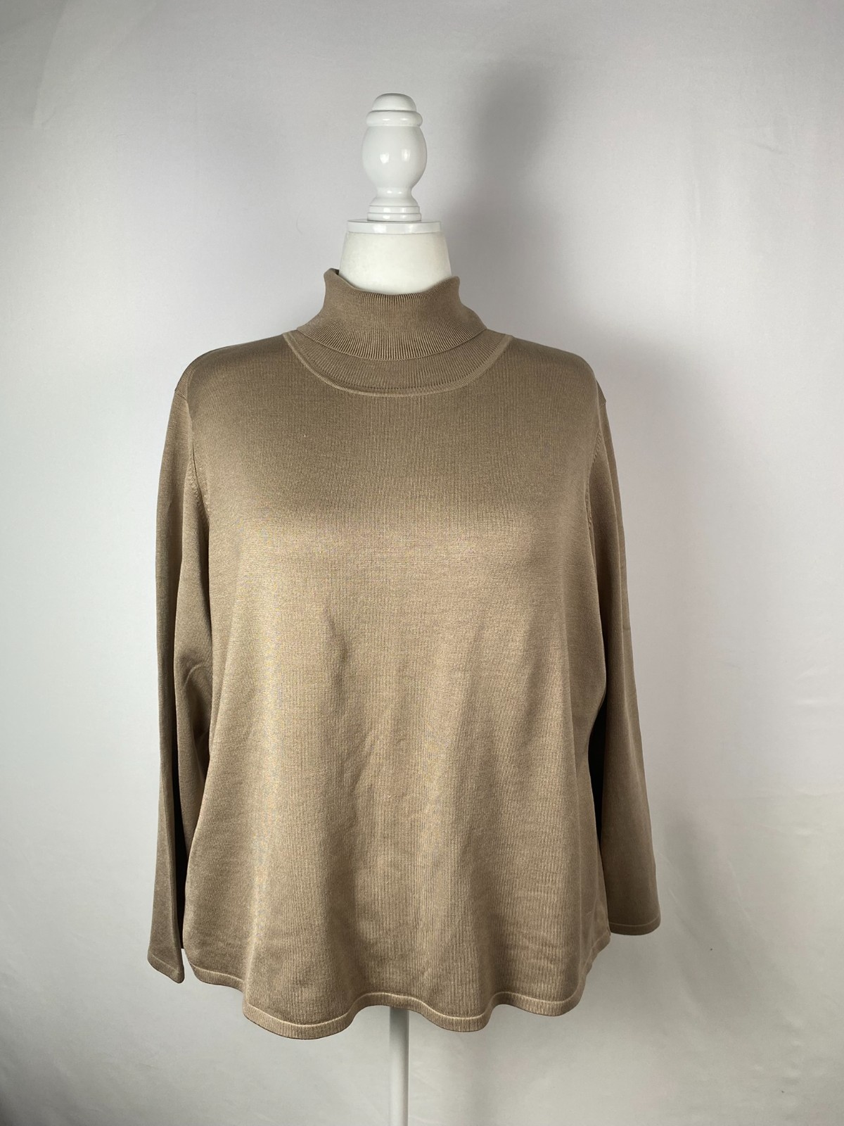 Pendleton Brown Turtle Neck Silk Blend Sweater Sz… - image 1