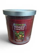 Yankee Candle Red Apple Wreath Small Jar Candle 7oz. with Lid NEW